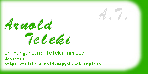 arnold teleki business card